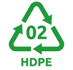 HDPE - 塑膠材質回收辨識碼 2 號
